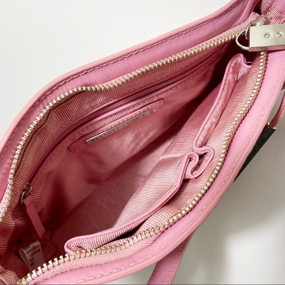 Elliott Lucca Pink Woven Leather Shoulder Purse - Picture 5 of 13